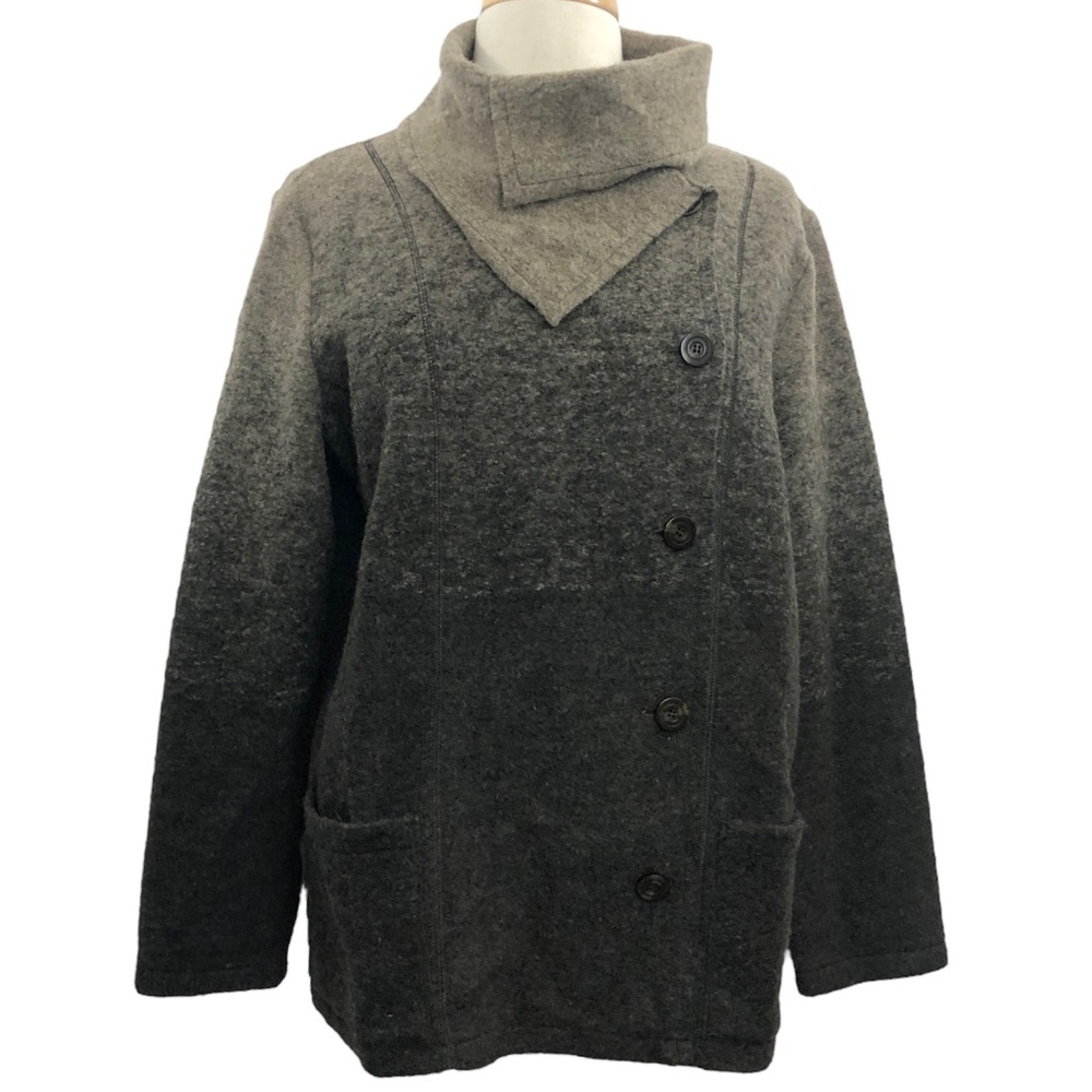 Appleseed’s Brown Ombre Wool Blend Sweater Jacket